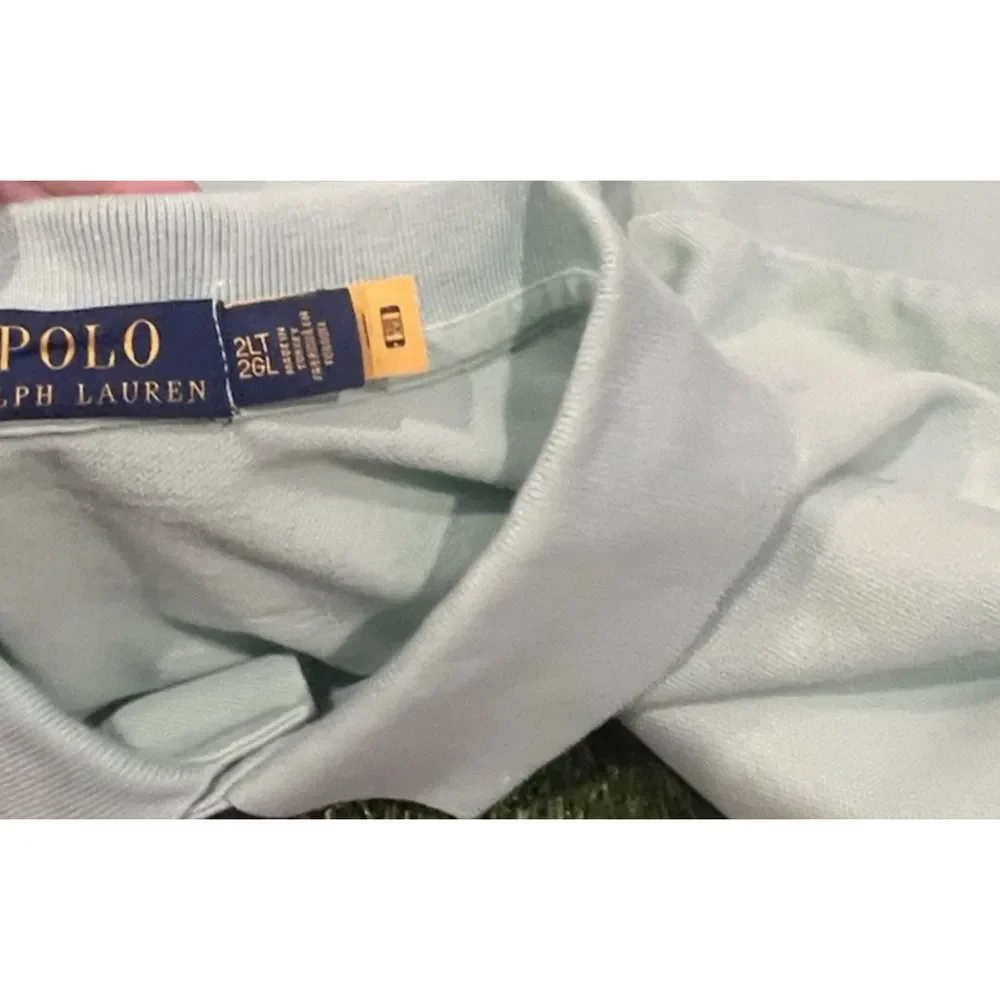 Polo Ralph Lauren Polo Shirt Men's Large Classic Fit 100% Cotton Mint Green 2XLT